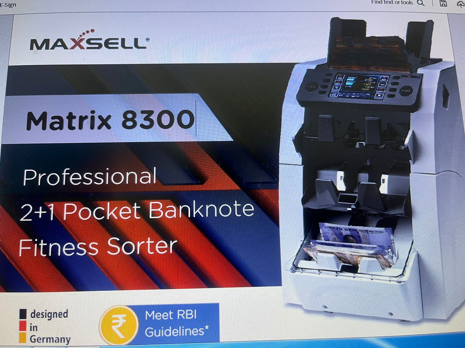 900158618_MAXSELL MATRIX 8300 2+1 POCKET NOTE SORTING MACHINE.jpeg